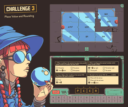 3rd grade online place value and rounding activity for test prep and summer break.