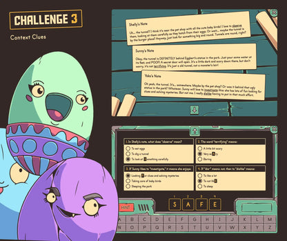 Virtual Easter context clues activity for 3rd grade.