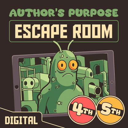 Dingo Punks author's purpose escape room for 4th and 5th grade reading comprehension practice.