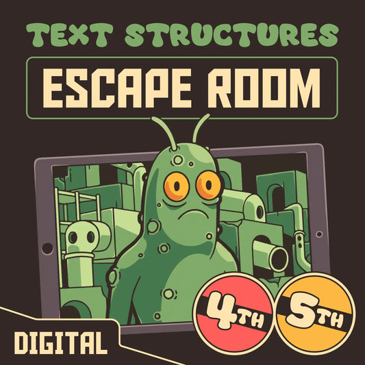 Dingo Punks text structures escape room for 4th and 5th grade reading comprehension practice.