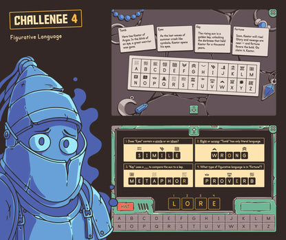 Online back-to-school text structures activity for 5th grade reading review.