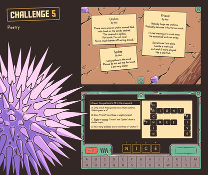 Digital fourth grade poetry challenge for third grade classrooms, with a new-school-year theme.
