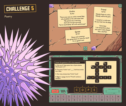 Digital fifth grade poetry challenge for third grade classrooms, with a new-school-year theme.