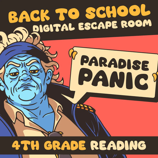Dingo Punks back to school digital escape room for reviewing 4th grade reading comprehension skills.