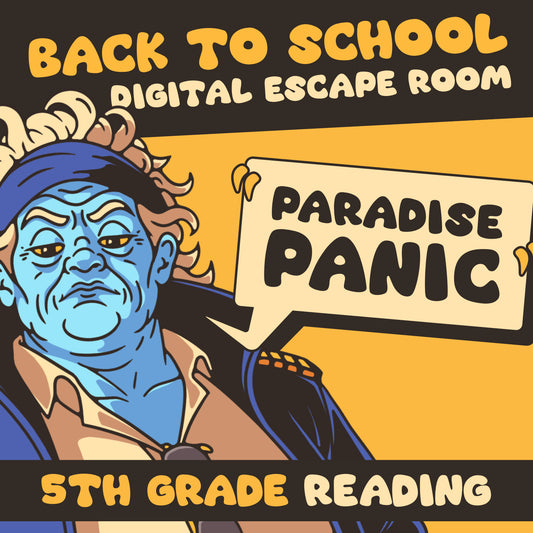 Dingo Punks back to school digital escape room for reviewing 5th grade reading comprehension skills.