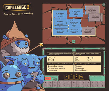 Virtual fall context clues and vocabulary escape room activity.