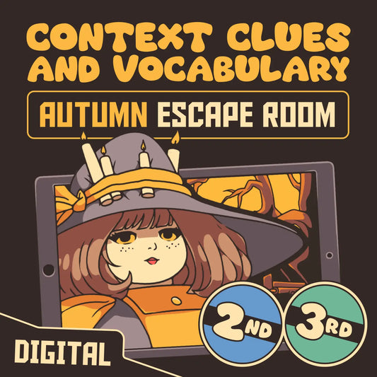 Fall 2nd and 3rd grade context clues and vocabulary escape room.