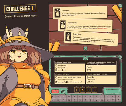 2nd grade fall context clues as definitions online game.