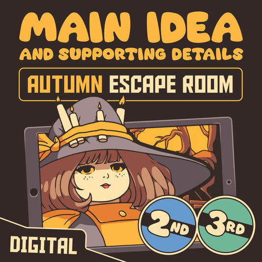 Fall 2nd and 3rd grade main idea and supporting details escape room.