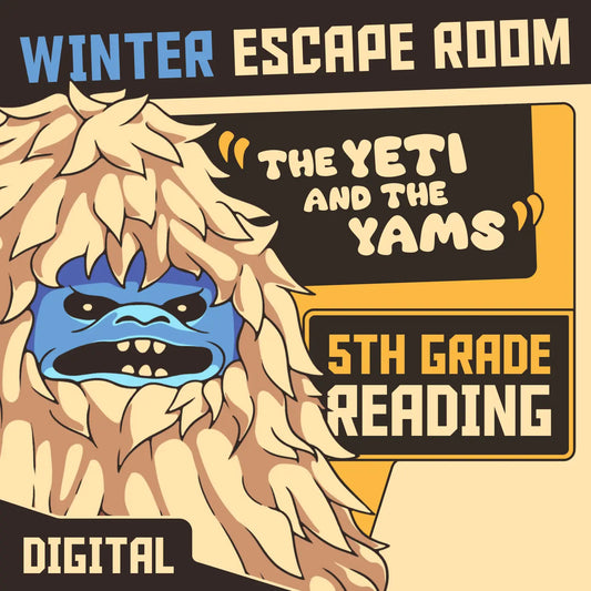 Dingo Punks winter escape room for 5th grade reading comprehension: "The Yeti and the Yams."