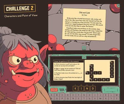 Online characters and point of view activity for 4th and 5th grade elements of a story review.