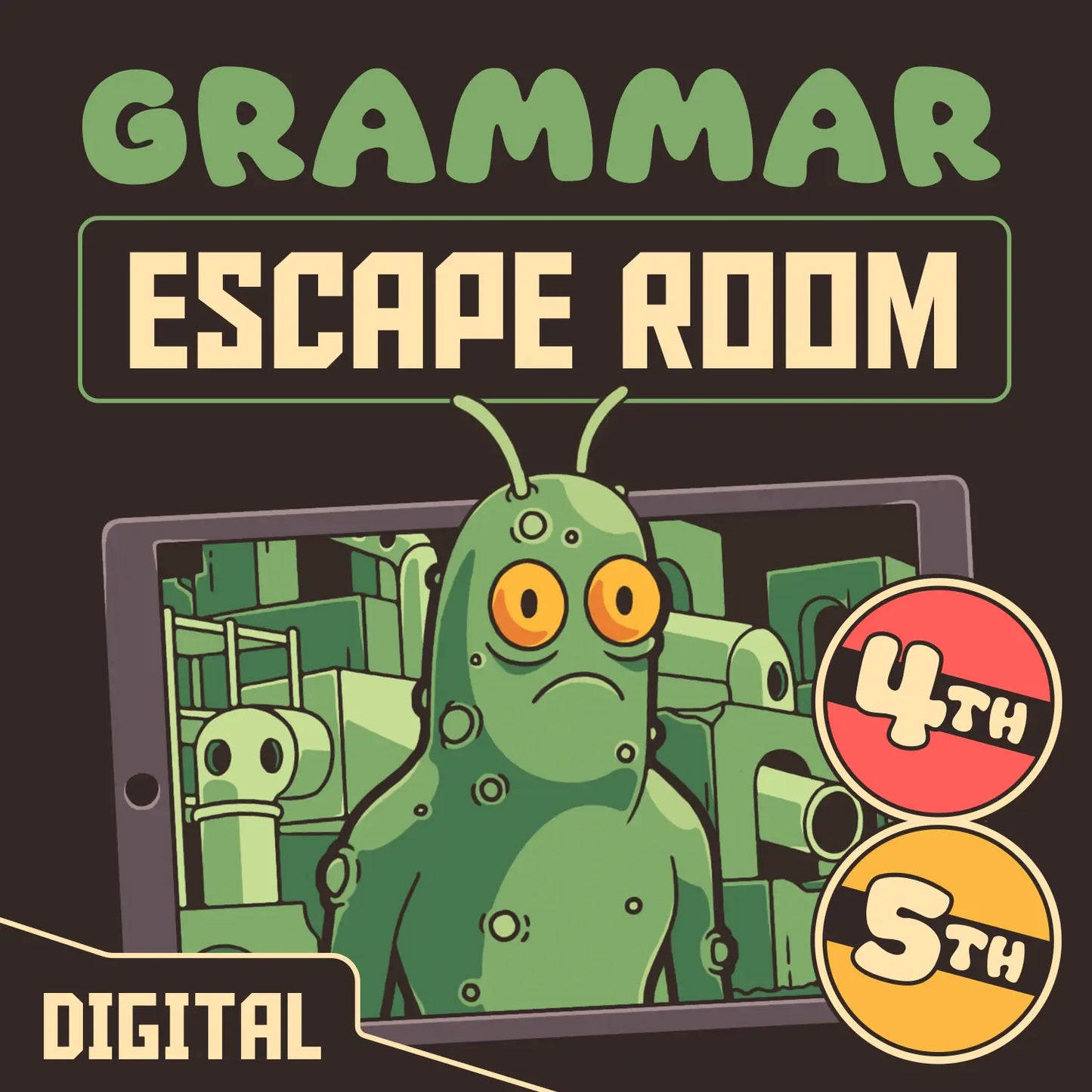 Puzzle Punks virtual grammar escape room for 4th-5th grade.