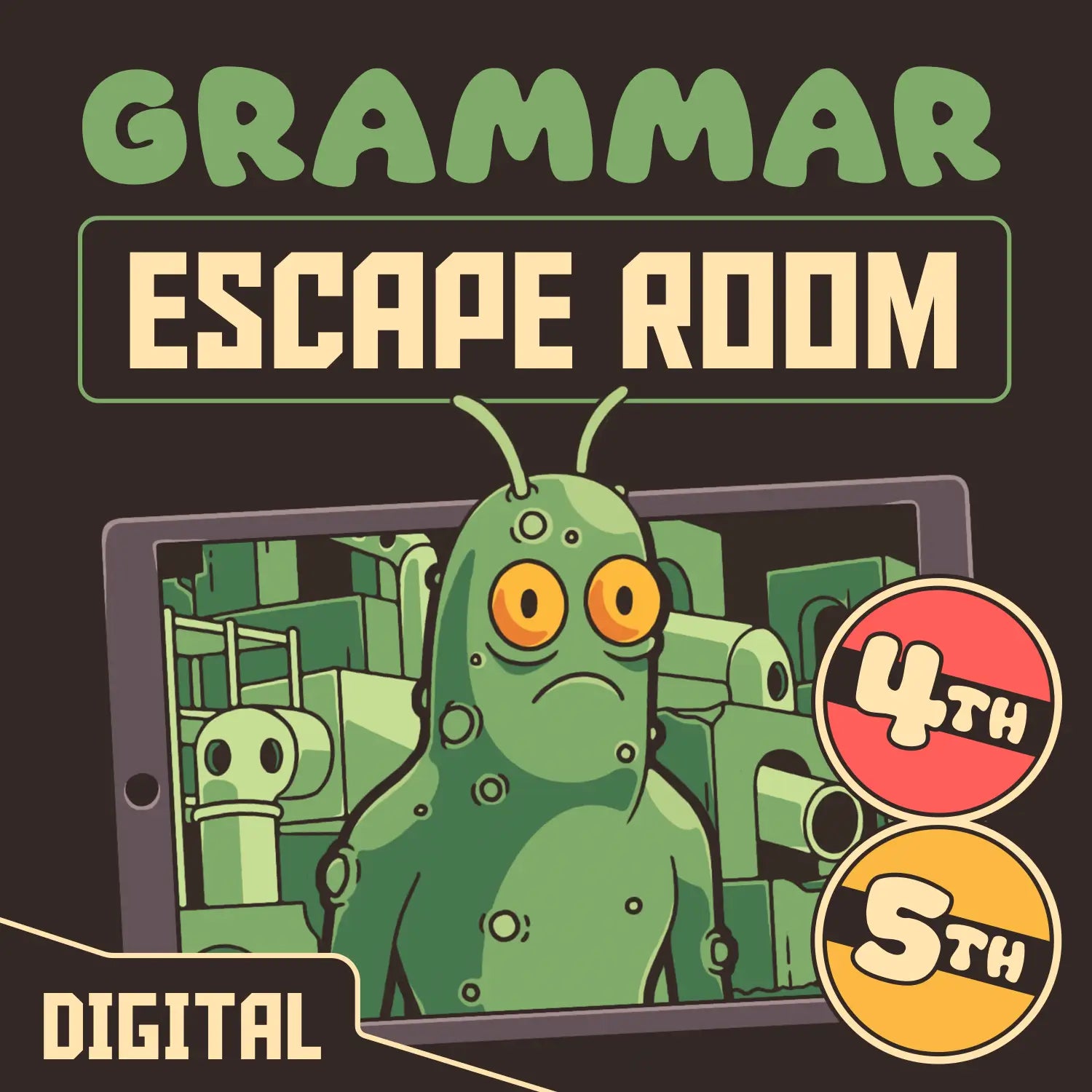 Puzzle Punks virtual grammar escape room for 4th-5th grade.