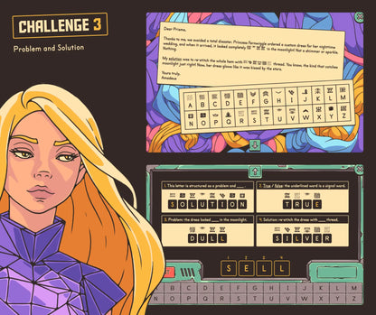 Digital text structures review game covering the standard of problem and solution.