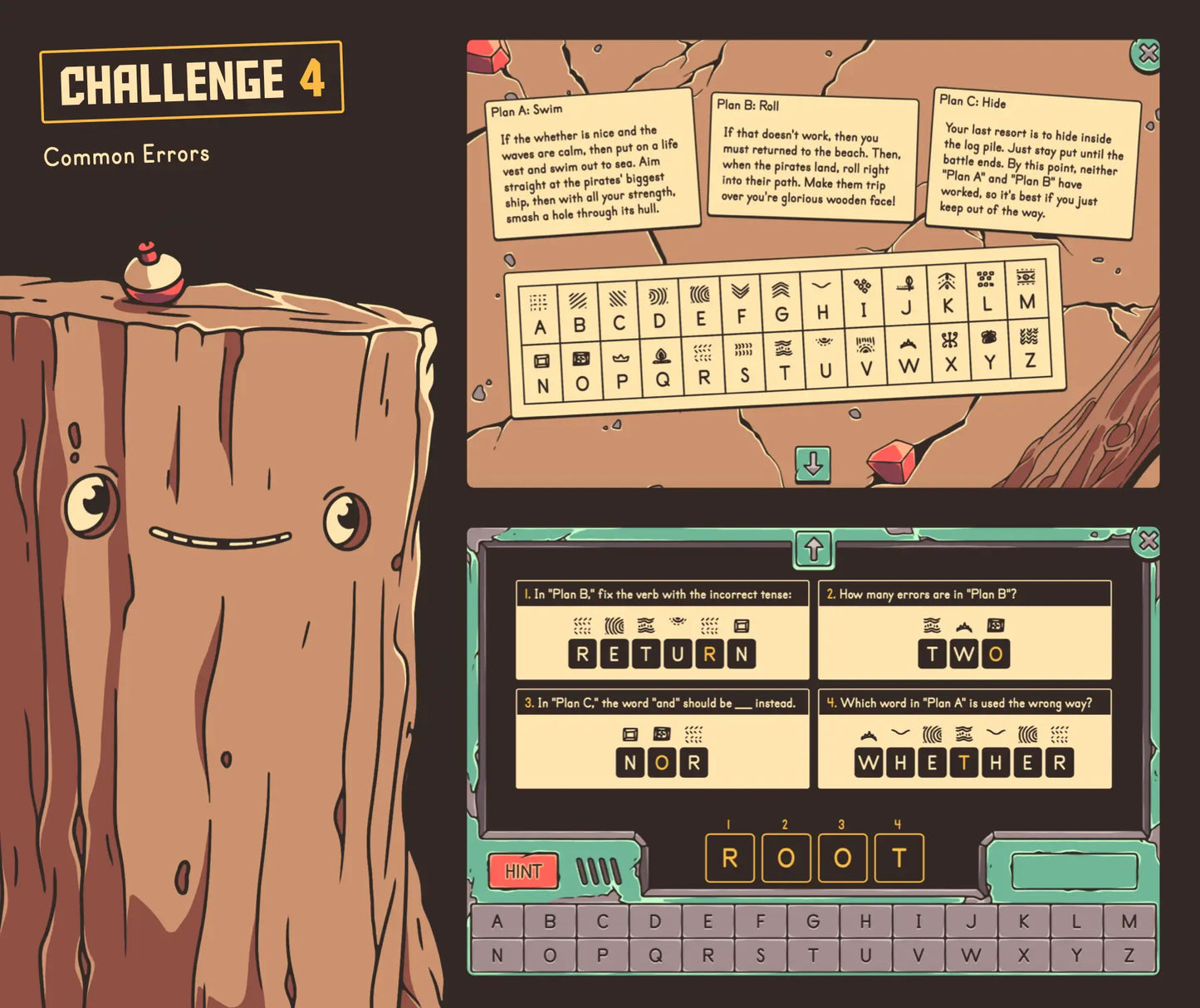 Digital 4th and 5th grade common grammar errors summer state test prep review game.