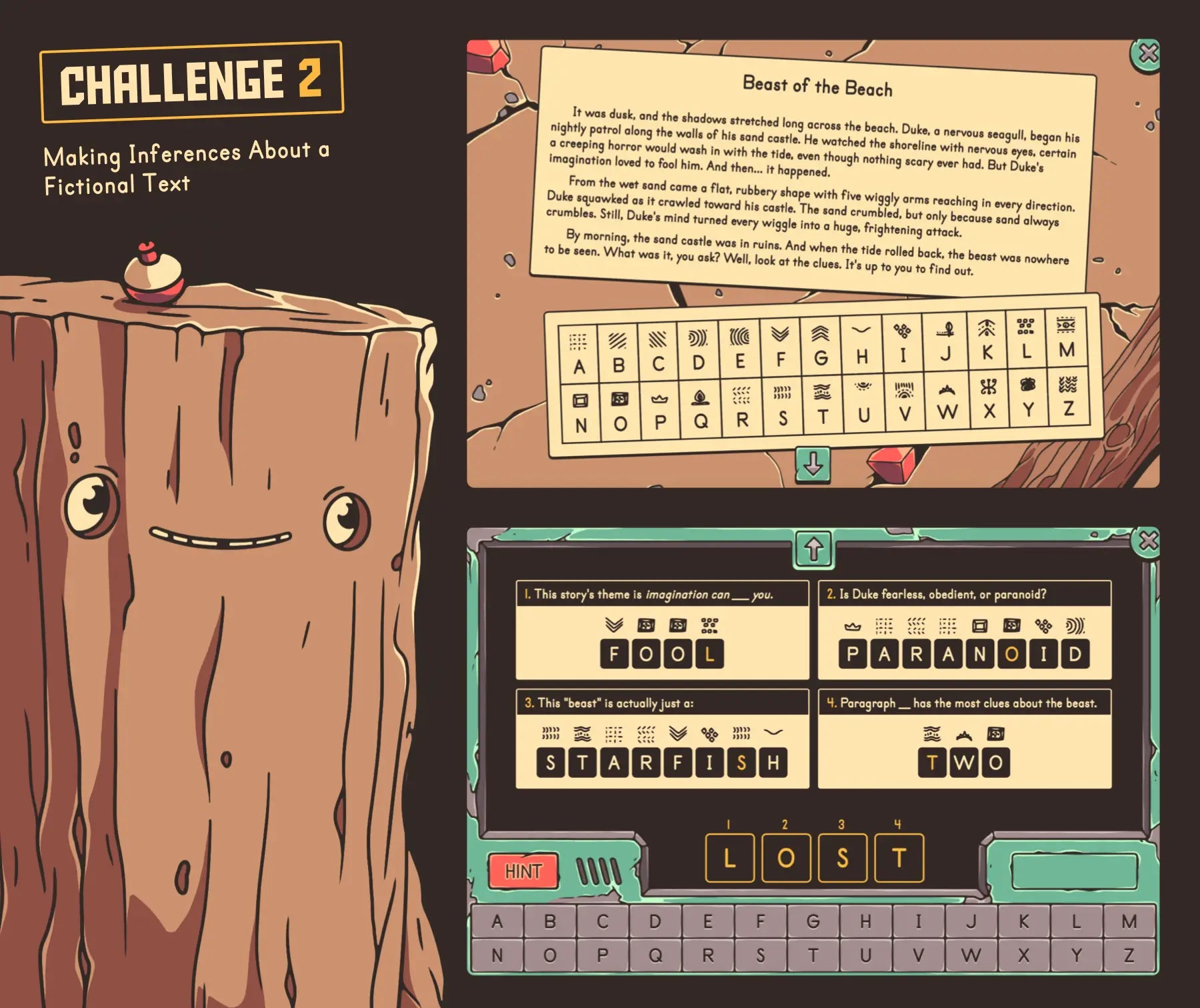 Virtual summer making inferences about a fictional text escape room activity for 4th and 5th grade state prep.