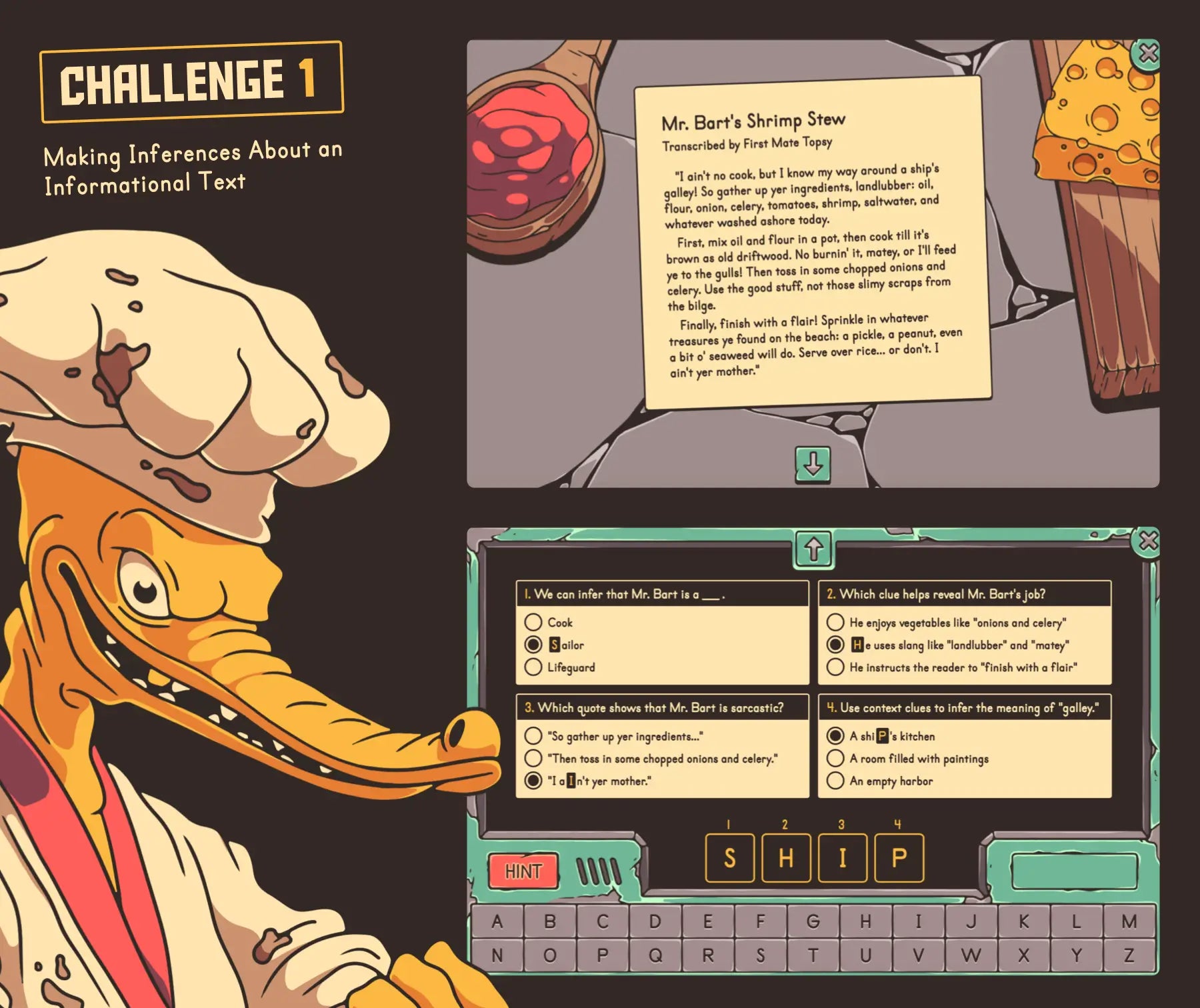 Digital summer reading review activity focused on 4th and 5th grade making inferences about an informational text.
