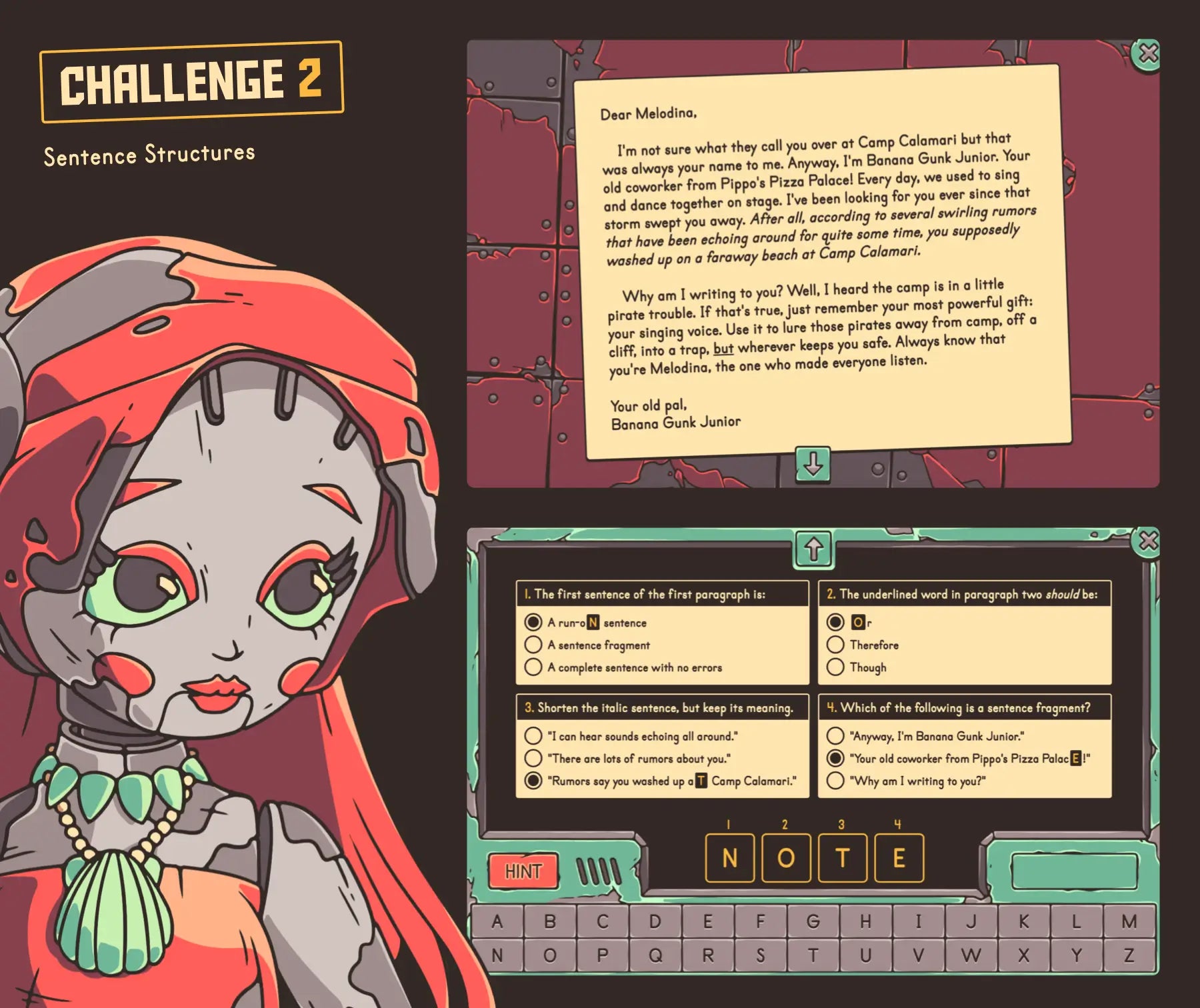 Virtual summer sentence structure escape room activity for 4th and 5th grade state prep.