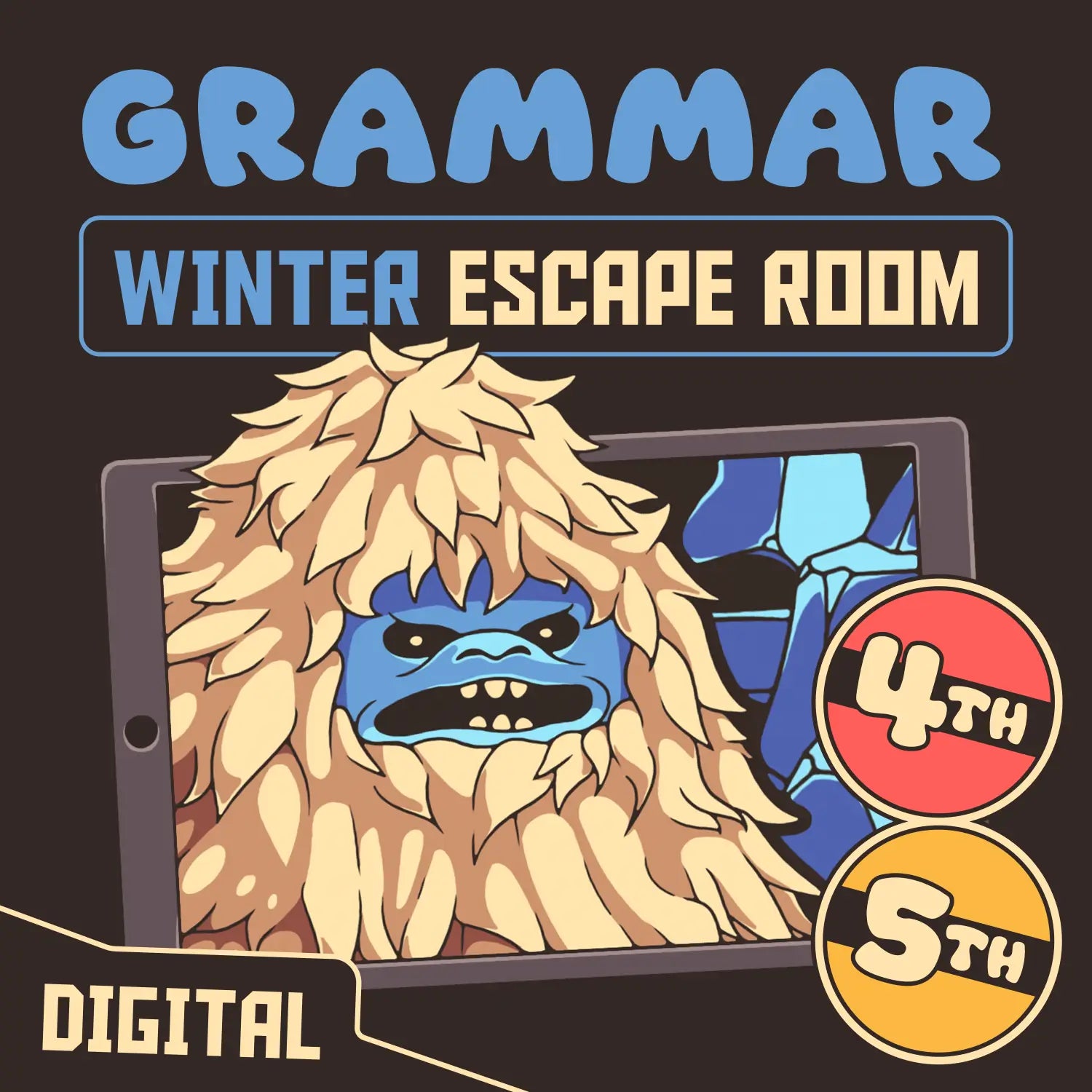 Puzzle Punks virtual grammar making inferences escape room for 4th-5th grade.