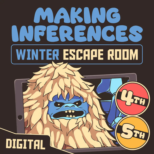 Puzzle Punks virtual winter making inferences escape room for 4th-5th grade.