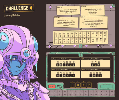 Digital solving riddles activity for 4th and 5th grade, with a making-inferences focus and secret code.