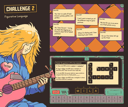 Online figurative language game for Valentine's Day.
